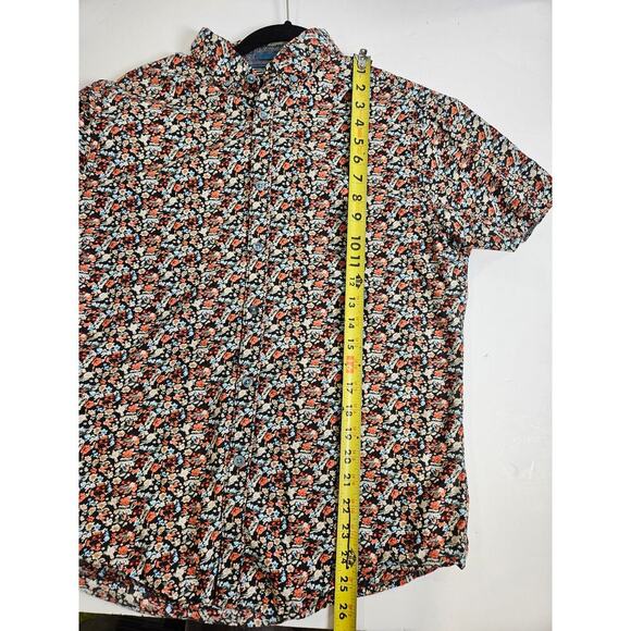 Denim & Flower Ricky Singh Button Up Shirt Men's Medium Black - Picture 4 of 5